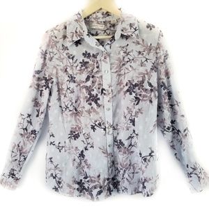 Coldwater Creek Shaped M 10/12 Button Down Blouse